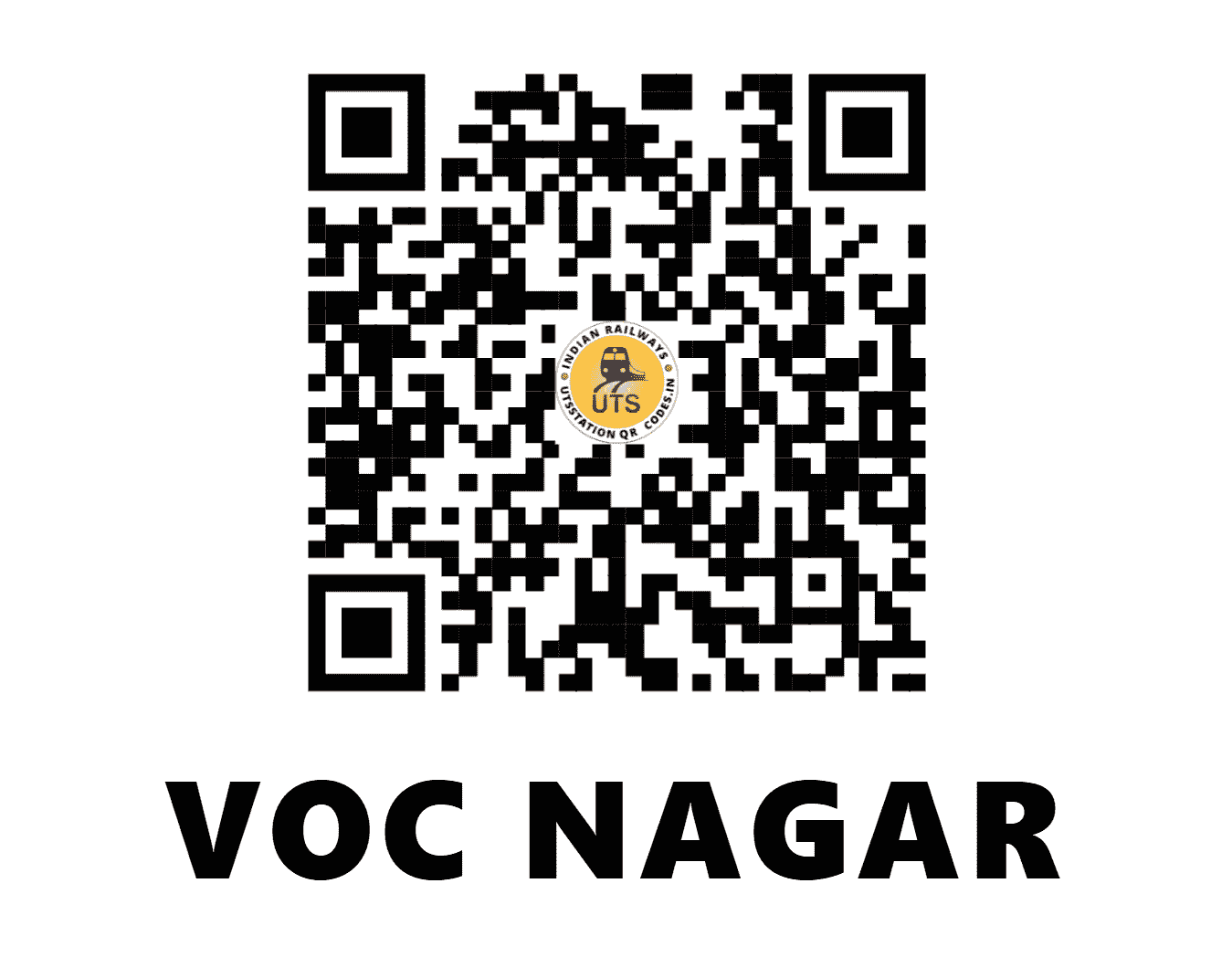 UTS QR Code for VOC NAGAR - VOC - SR (TAMIL NADU)